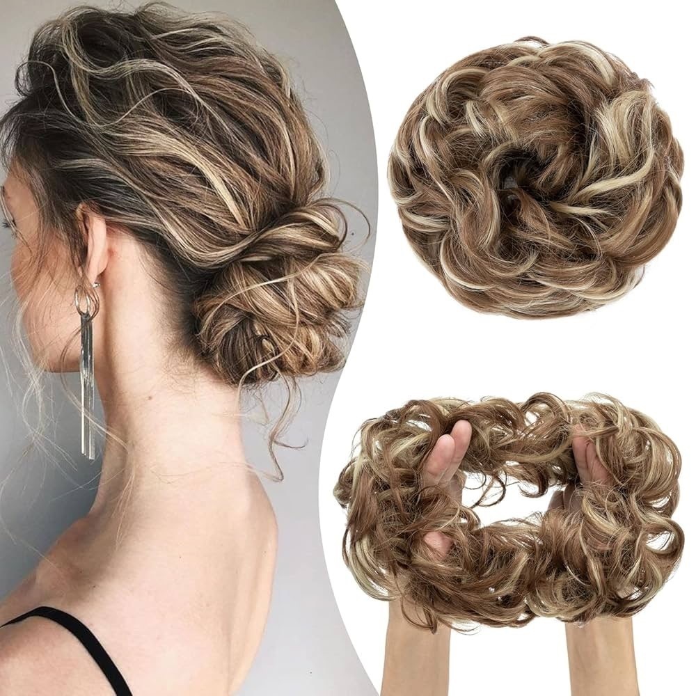 Bundle of 2 Messy Bun Hair Scrunchies